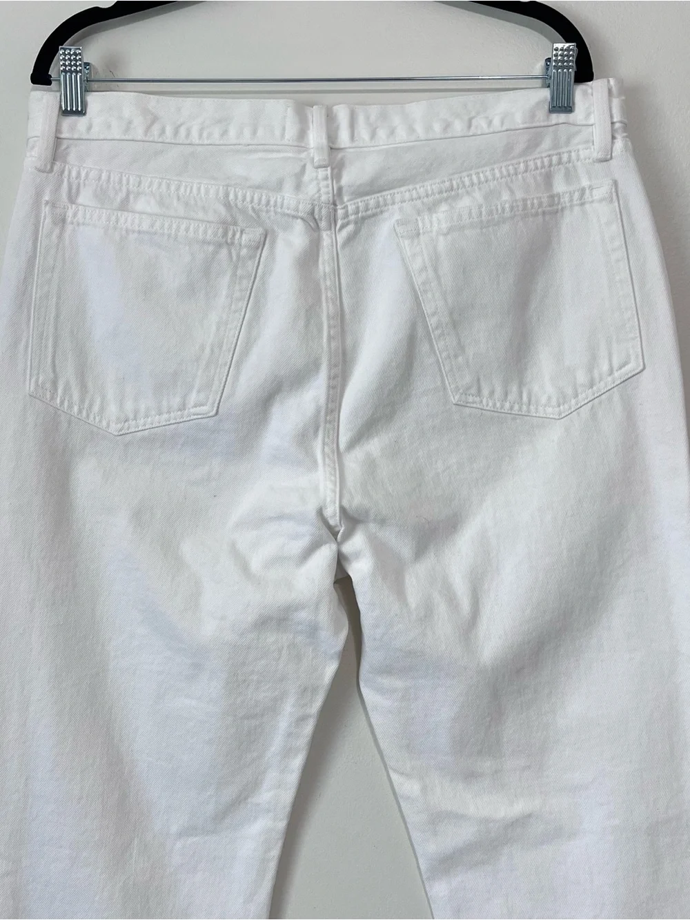 FRAME Denim Le High Oversized Cuffed Straight Leg White Jeans 31 NWT - Picture 7 of 11